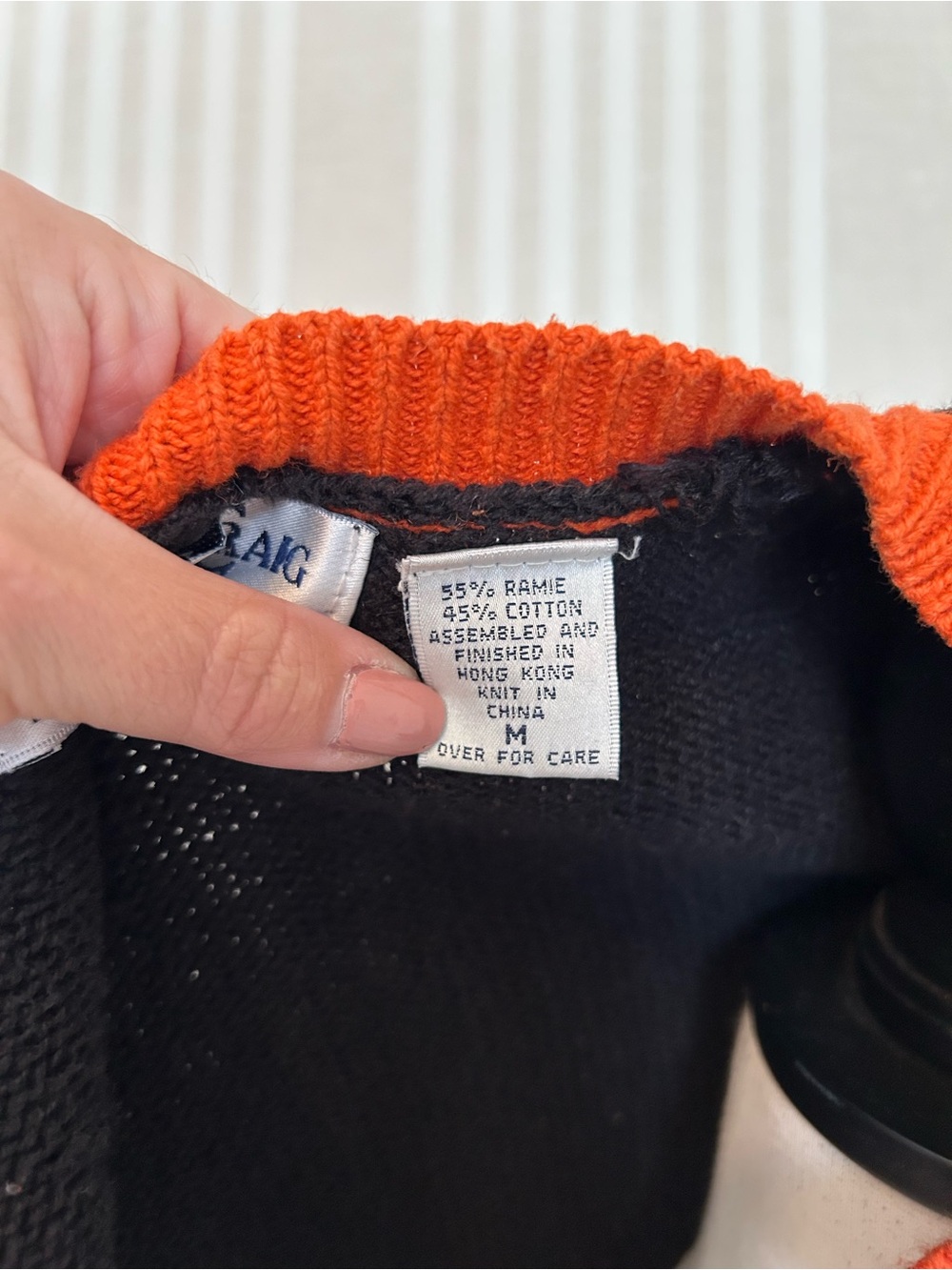 Vintage Alison Craig Halloween knit cardigan sweater Trick or Treat Size Medium - Picture 6 of 7